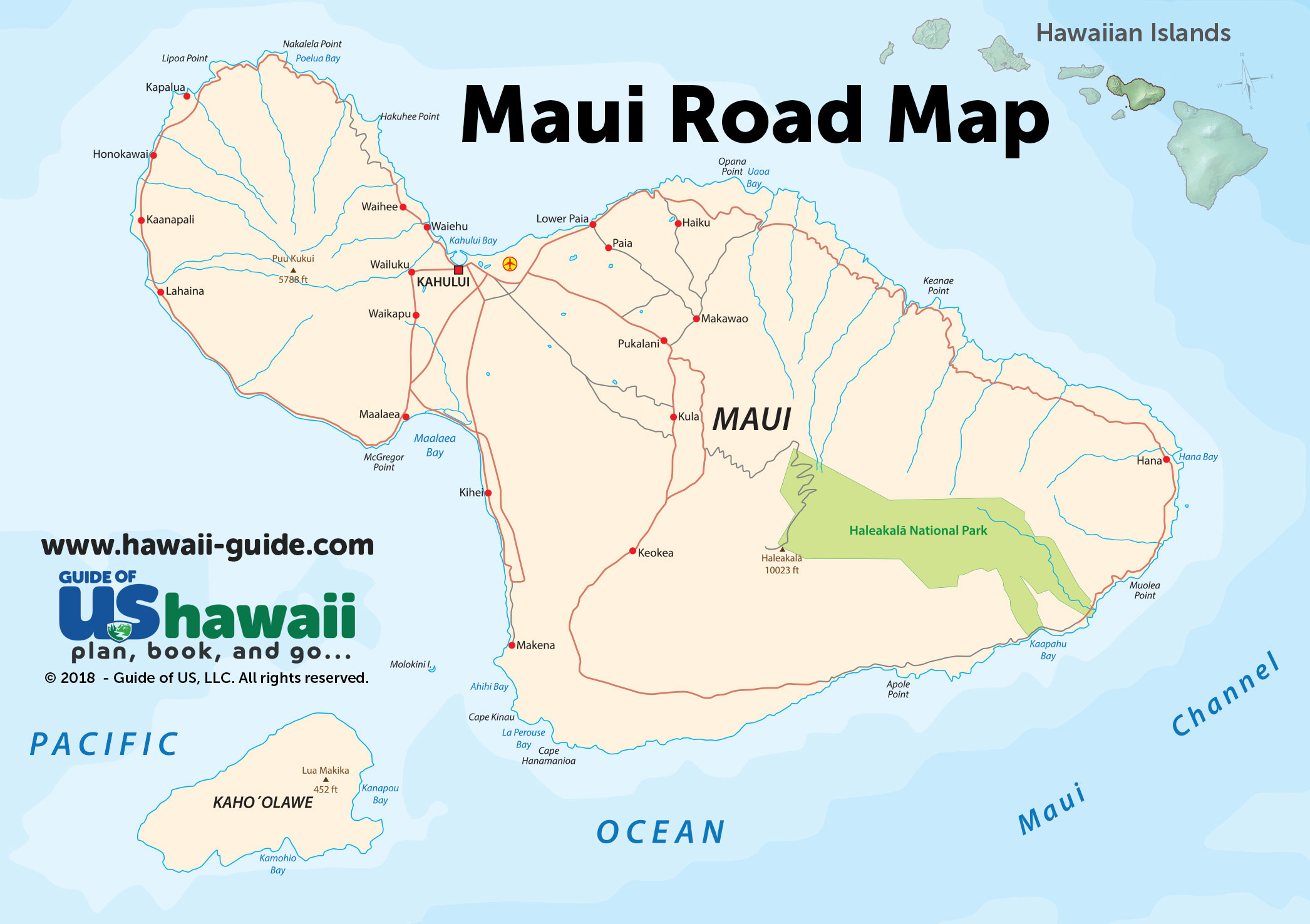 Maps Of Maui Hawaii