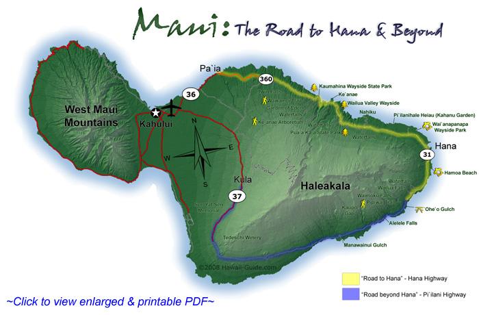 Road to Hana Map