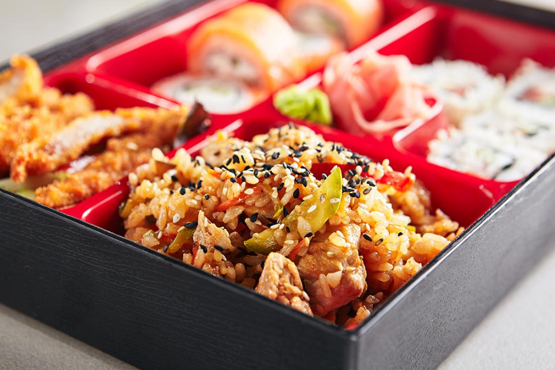 Hawaii’s version of the Japanese takeout lunch typically features rice, pickled or cooked vegetables, and just about any combination of local food entrees you could want.