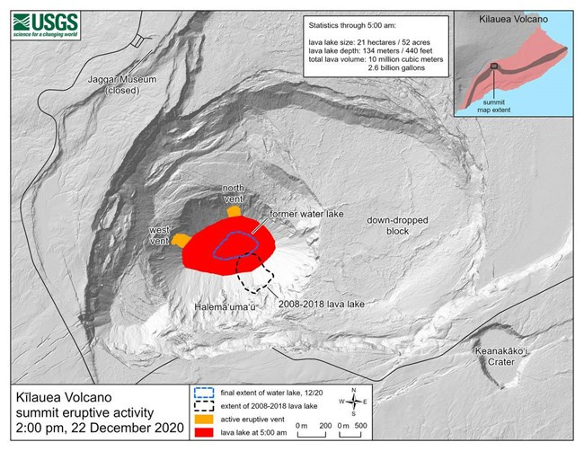 Halemaumau Eruption in Crater