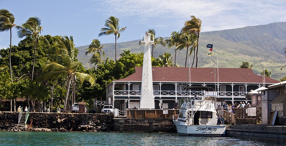 The Lahaina Lighthouse at Lahaina Harbor