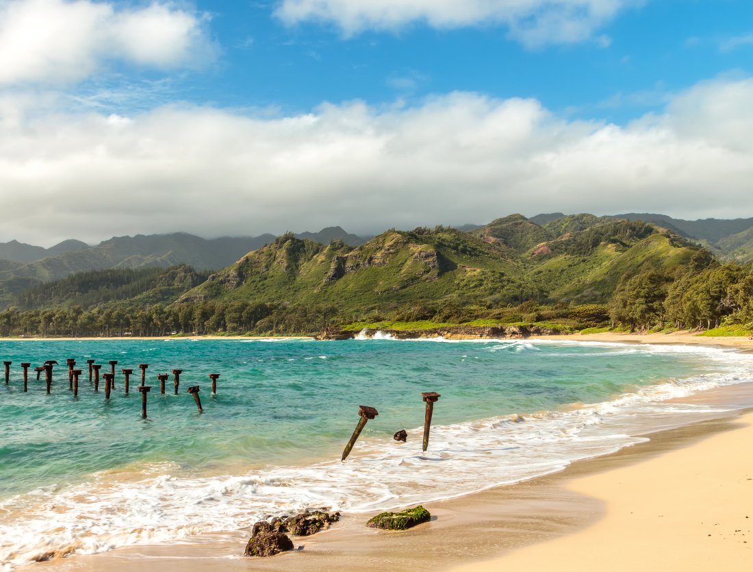 Nearby Laie Beach Park (Pounders Beach)