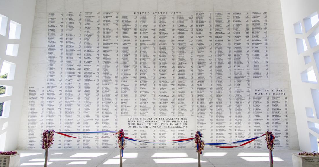 The USS Arizona is the final resting place of 1,177 brave men.