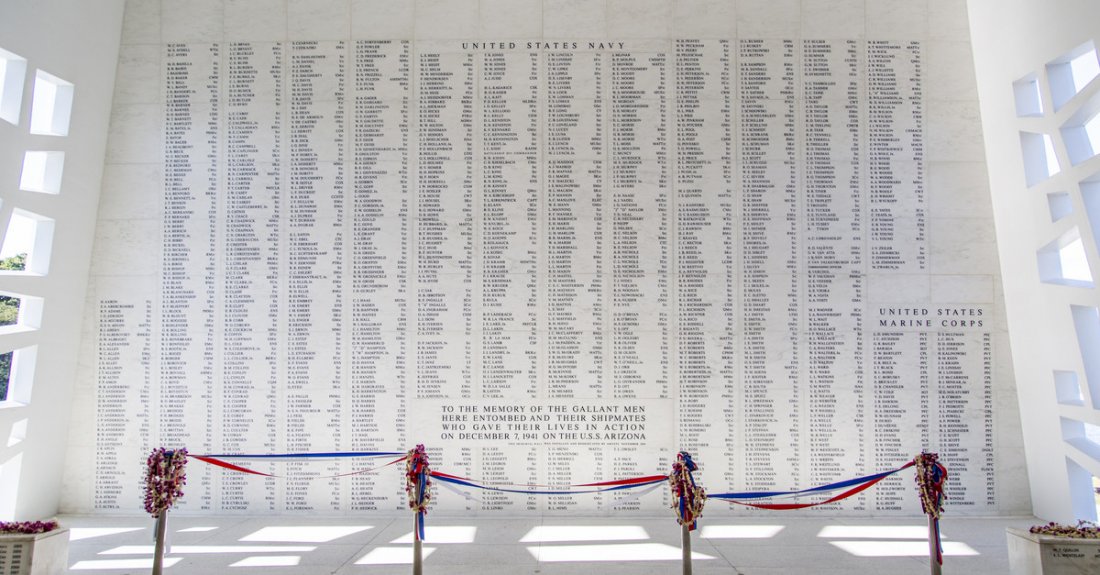 The USS Arizona is the final resting place of 1,177 brave men.