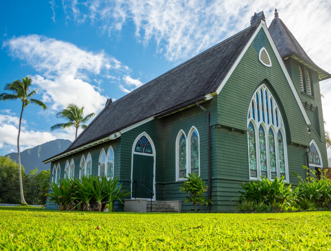 Wai`oli Hui`ia Church in Hanalei on Kauai